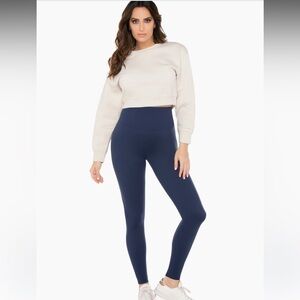 NWT Miraclesuit Tummy Control Athleisure Legging in Dress Blues | Size L